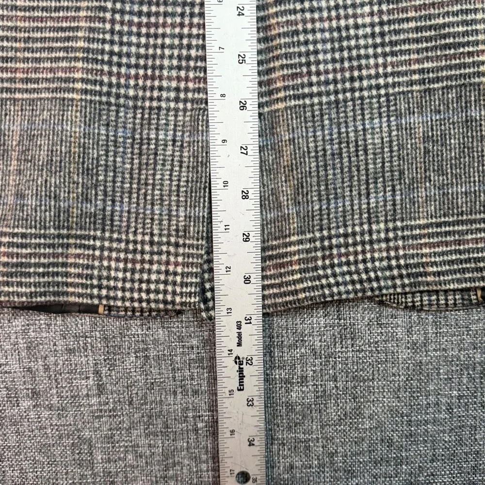 Vintage Men's Wool Blazer | Glen Plaid Jacket Tailored USA Made  | Size 36 Short